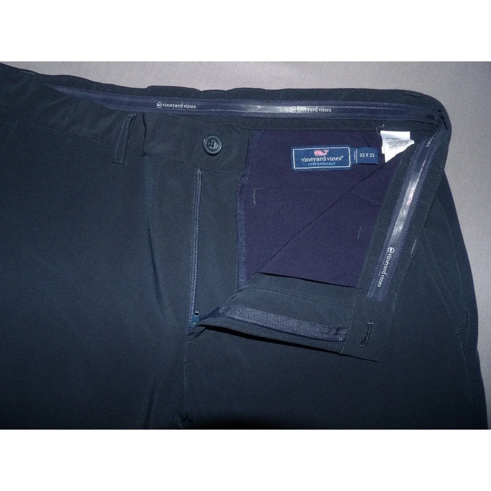 Vineyard Vines Performance Navy Blue Stretch Chino Golf Pants Men's 32 X 32